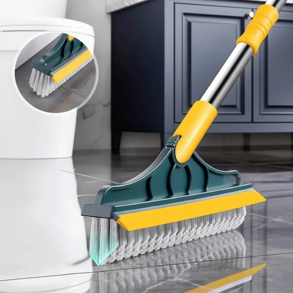 2in1 Floor Scrub Cleaning Brush Wiper