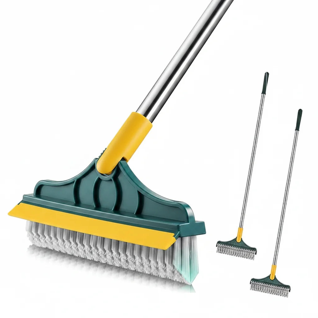 2in1 Floor Scrub Cleaning Brush Wiper