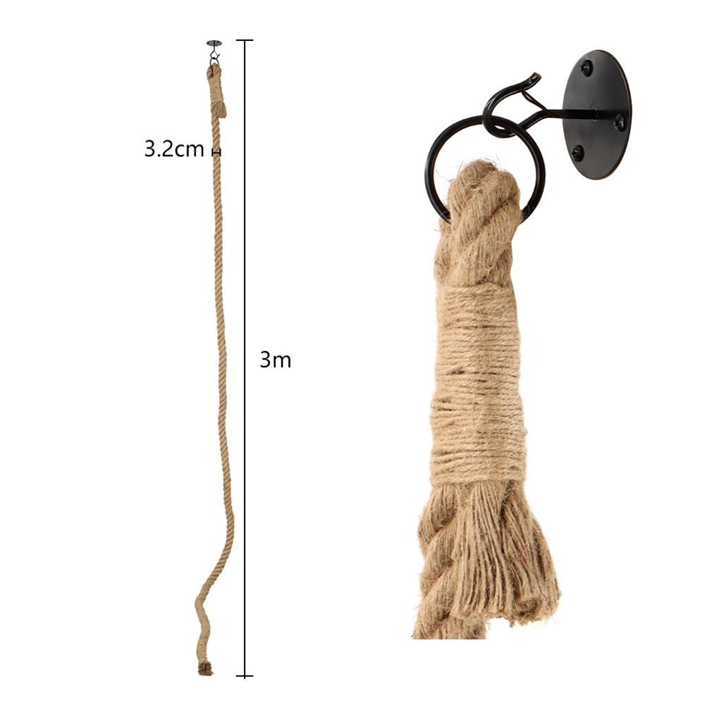Wall-Mounted 4-6ft Sisal Cat Climbing Rope, Space Saving Wall Cat Scratching Post